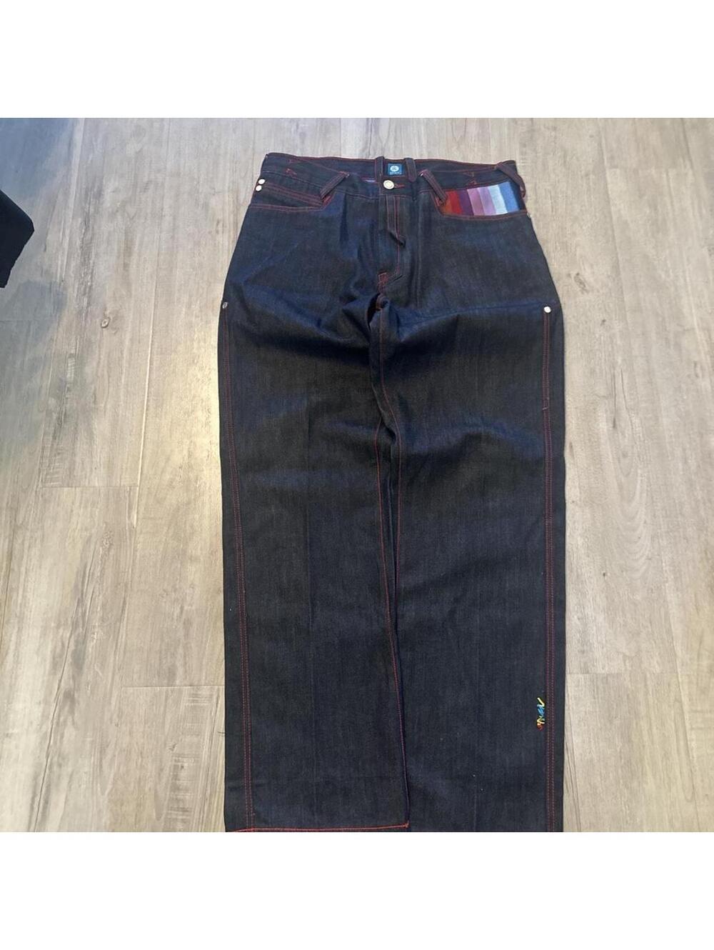 Coogi Jeans with rainbow stripe patch on back pocket - Picture 3 of 4